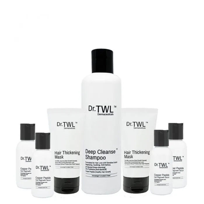Hair loss shampoo bundle set dermatologist formulated
