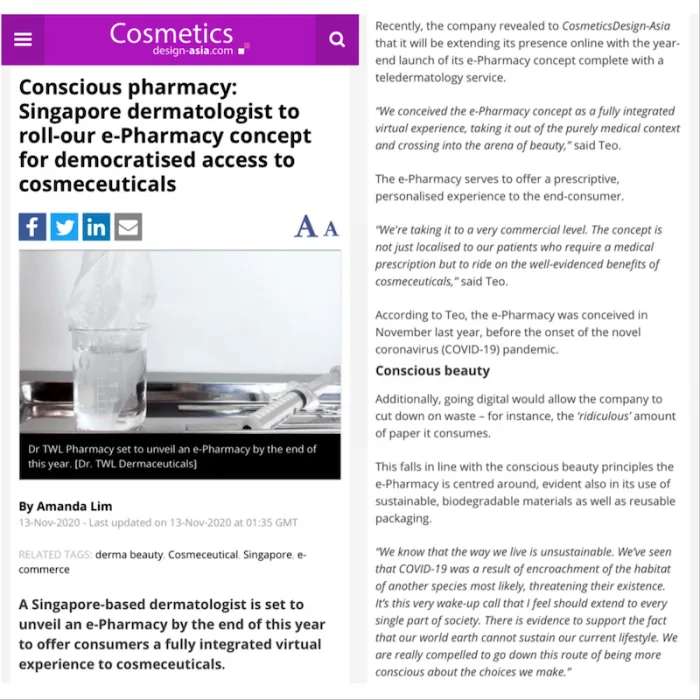 Singapore Dermatologist Skincare Pharmacy