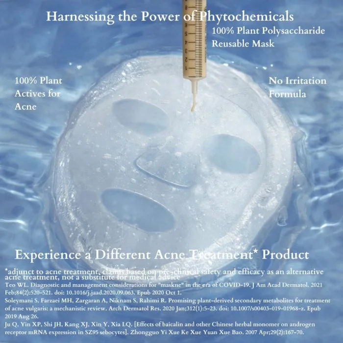 Polysaccharide Mask Plant Based Actives Berberine for Acne