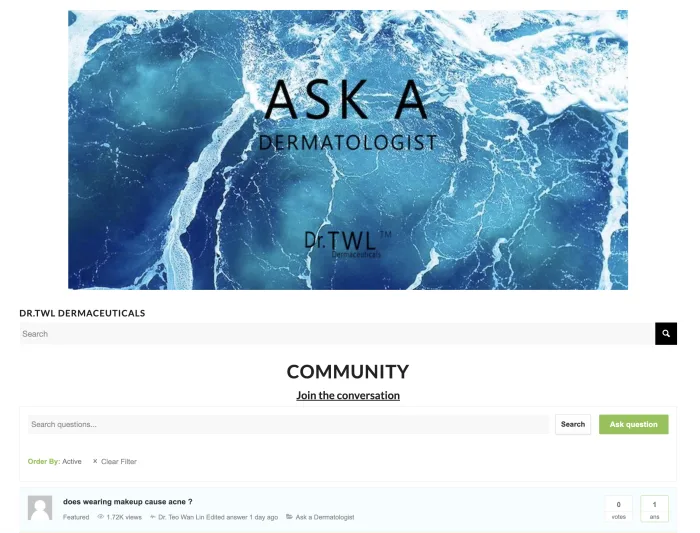 Ask A Dermatologist Forum