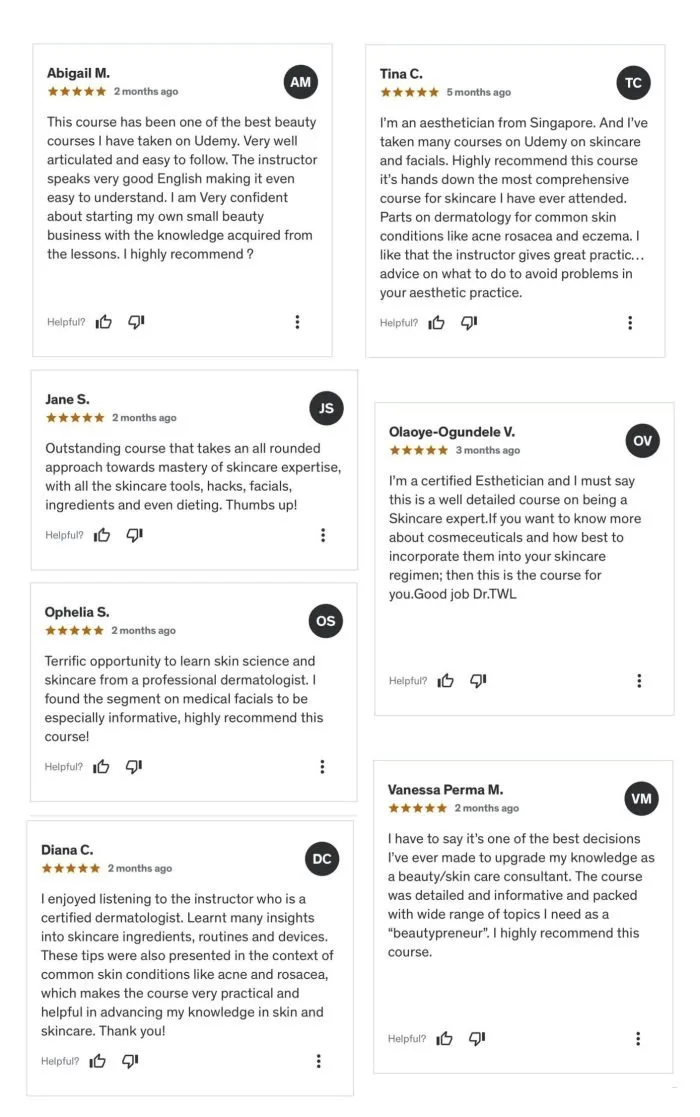 Skincare Courses Recommendations