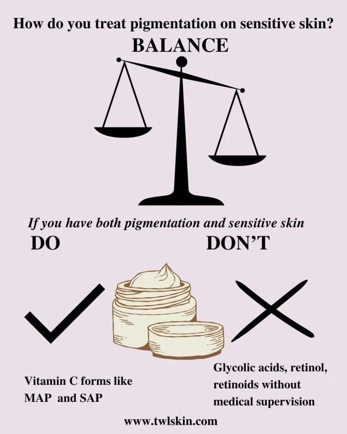 If you have both pigmentation and sensitive skin