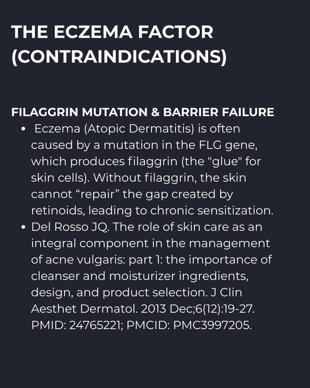 Eczema Factor for Retinoid Contraindications